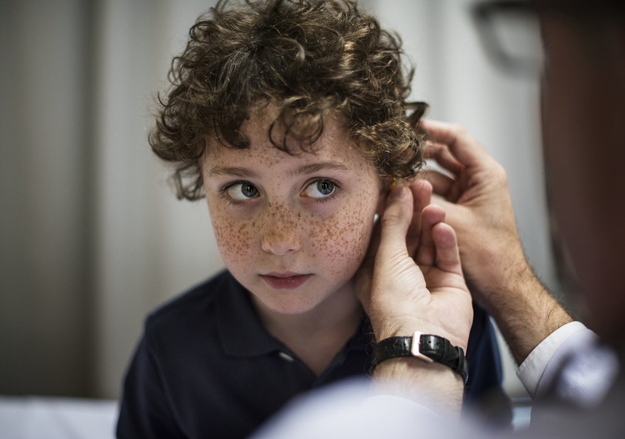 Child receives ear examination